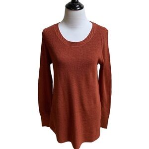 Natural Reflections Women's M Medium Knit Sweater Burned Orange Lightweight